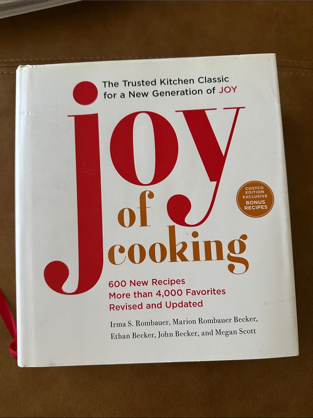 Joy of Cooking Cookbook - White with Red and Gold Cover
